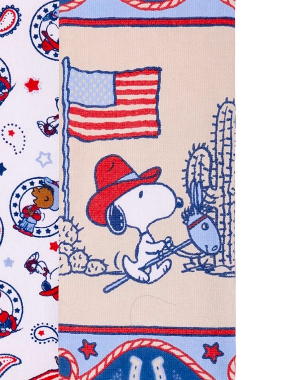 Patriotic cowboy Snoopy kitchen towels